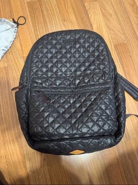 MZ Wallace Quilted Black Nylon Backpack